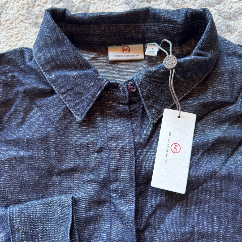 Ag Adriano Goldschmied Dark Blue Denim Fabric